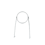Chain with hooks and eyelets for debris chute